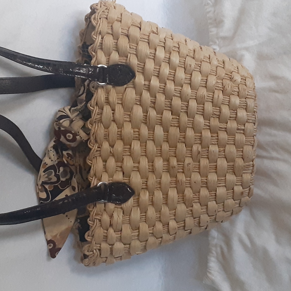 Brighton croc embossed butterfly wicker tote - Picture 3 of 10